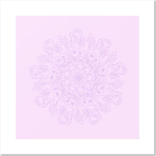 Light purple dot mandala Posters and Art